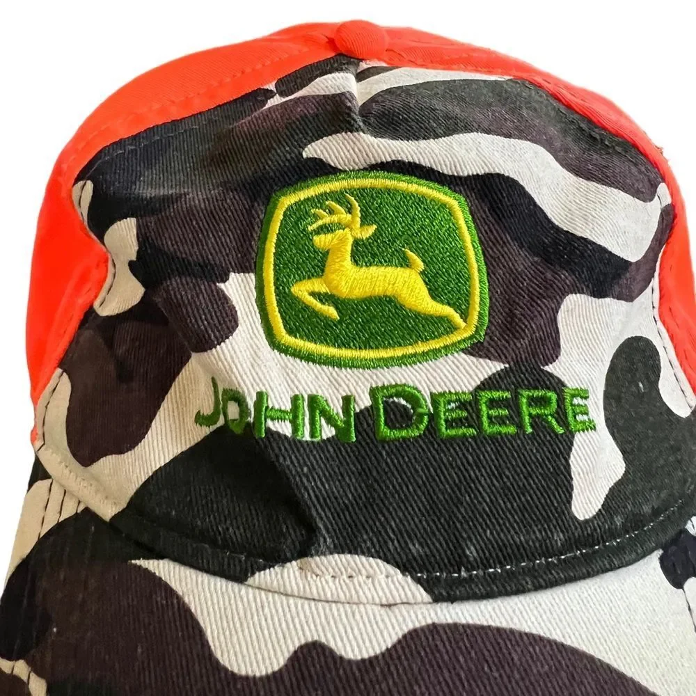 John Deere camo and hunter orange unisex‎ size small adjustable gorpcore hat